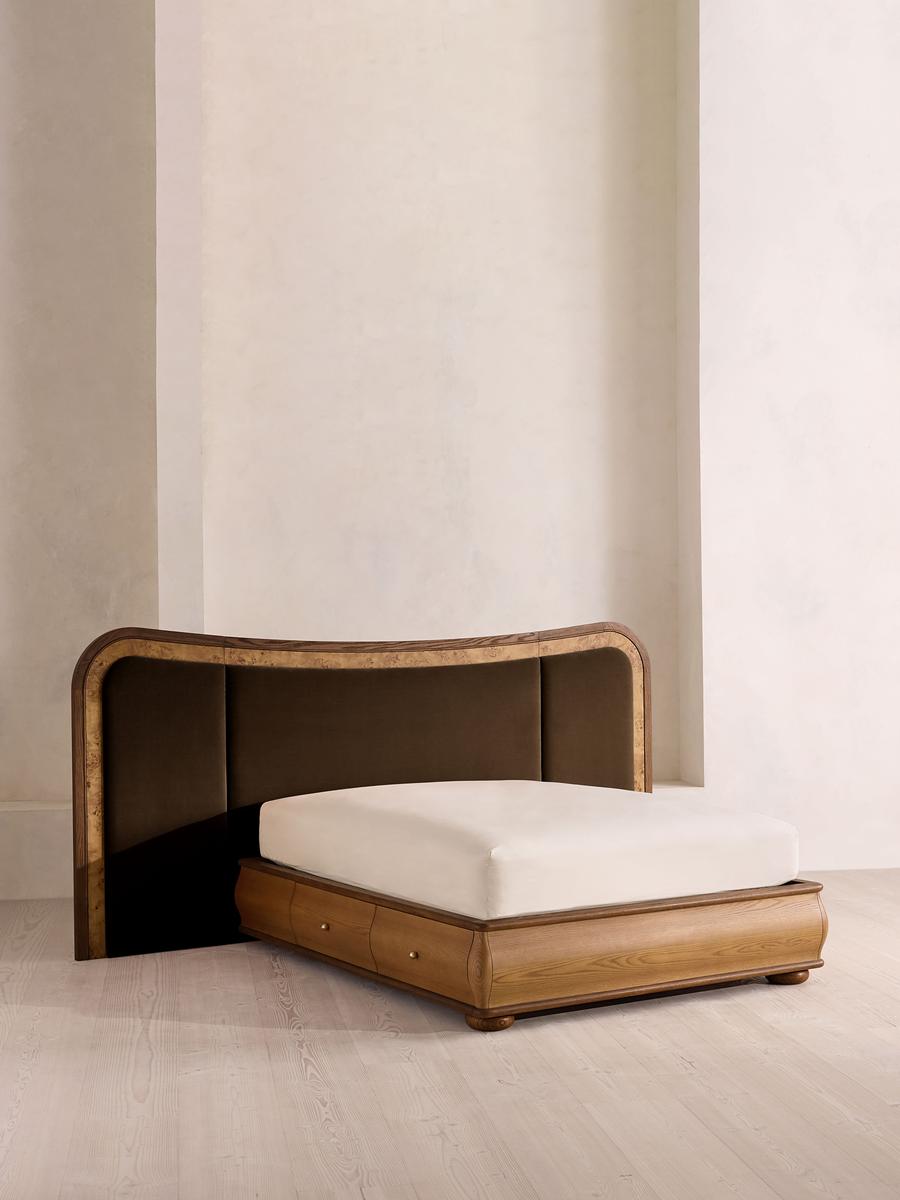 Alana Bed, Super king, Velvet, Chocolate