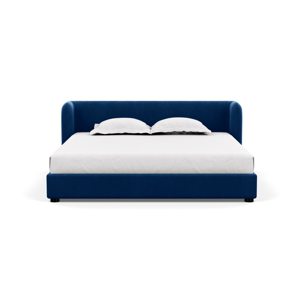 Heal's Group Bed Super King Velvet Petrol