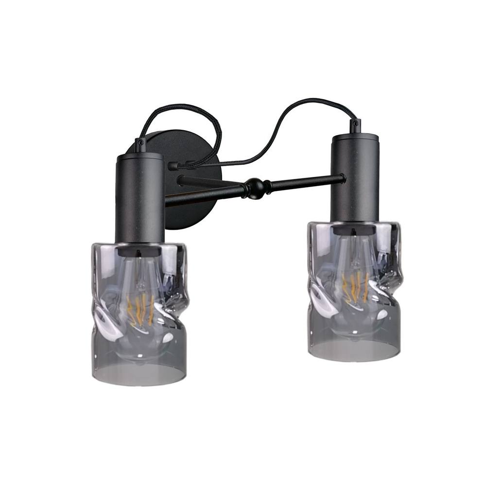 Netlighting Inger Wall Lamp Black 25cm 2x E27