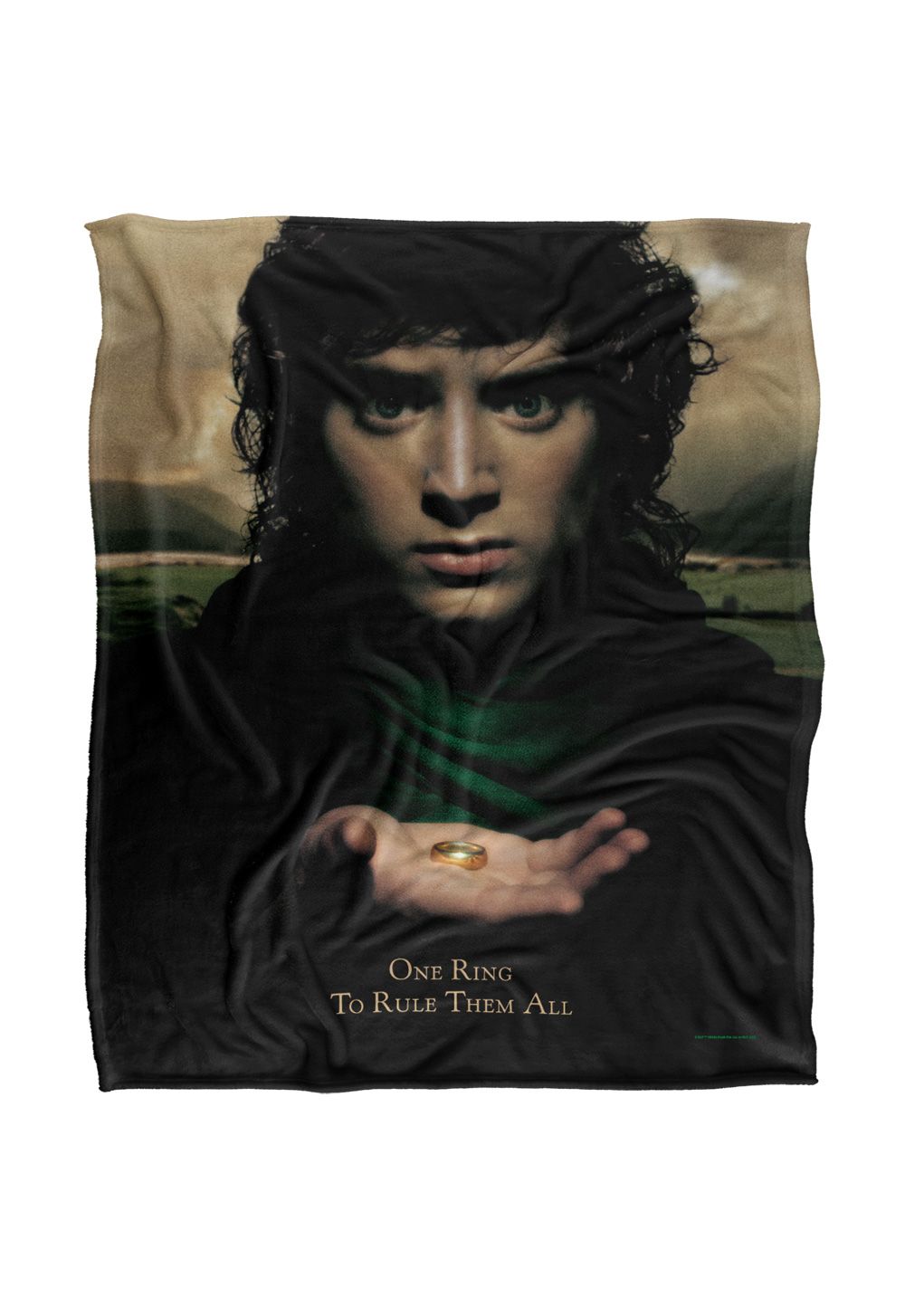 Lord of the Rings The Blanket, 152x127 cm Frodo One Ring Poster Silky Touch Super Soft Throw Blanket in White