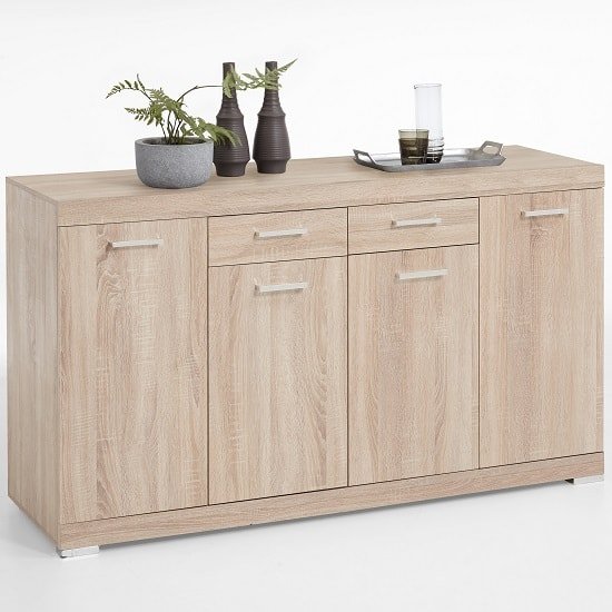 Holte Wooden Sideboard In Oak Tree With 4 Doors