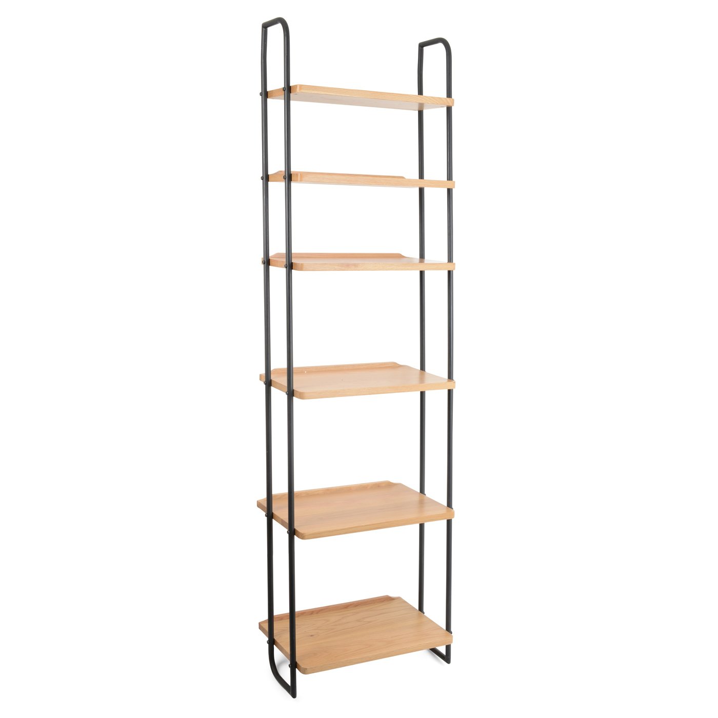 Heal's Brunel Lean To Narrow Shelves With Metal Struts