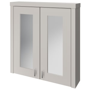 Wickes Hayman Matt Cashmere Traditional Mirror Cabinet - 675 x 650mm