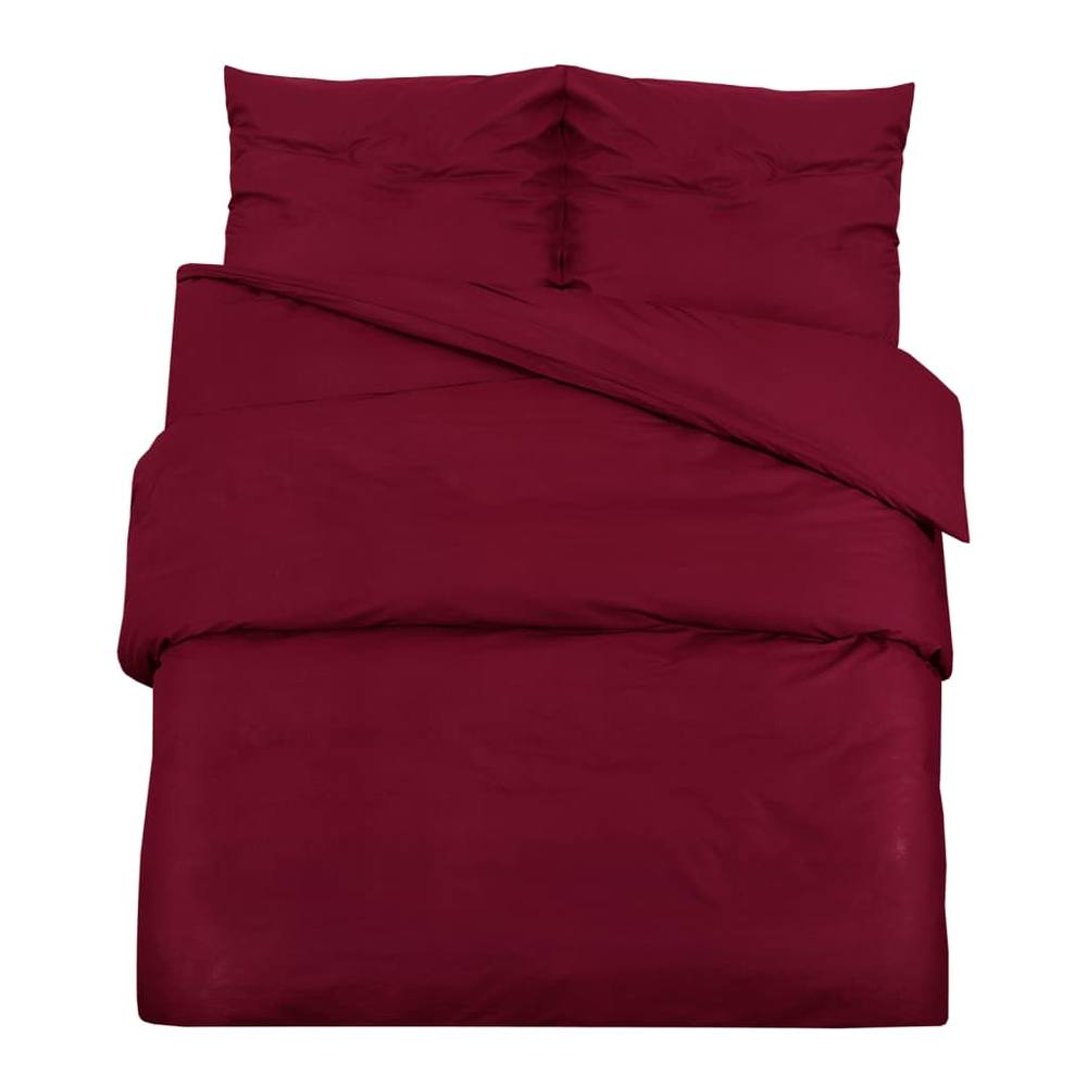 Berkfield Home Duvet Cover Set Bordeaux 140x200 cm Cotton in Red