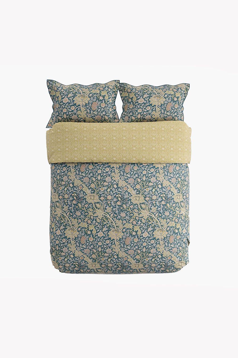 Morris & Co 'Trent' Cotton Duvet Cover Set in Blue 3