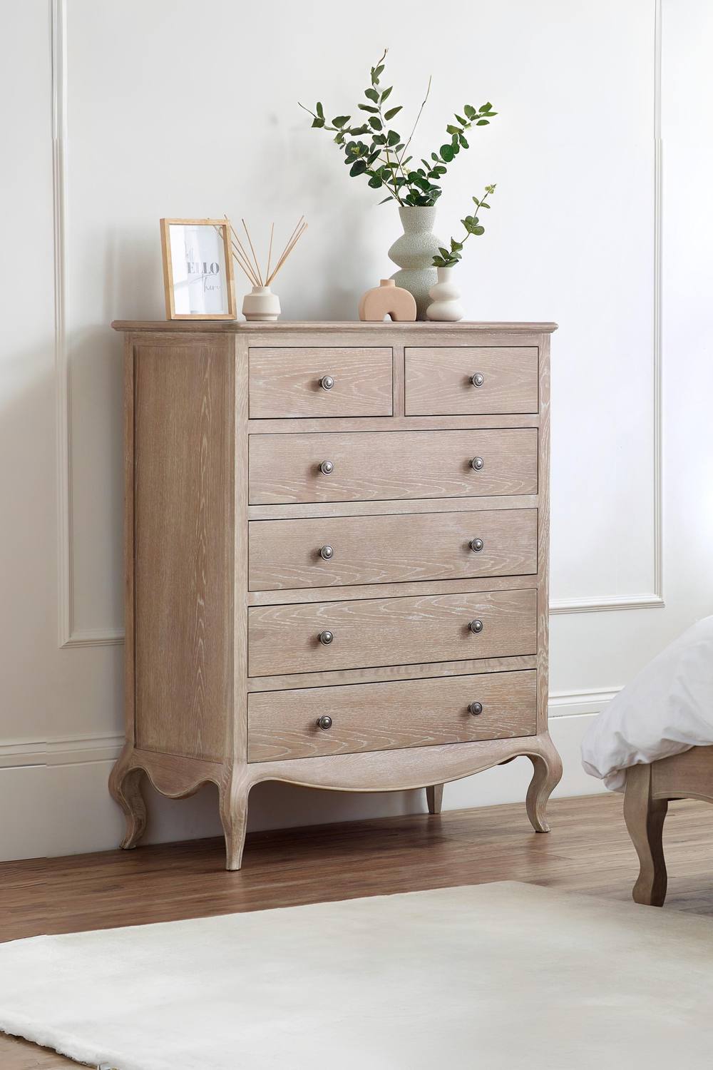 Julian Bowen Camille French Style 6 Drawer Chest (4+2) in Beige