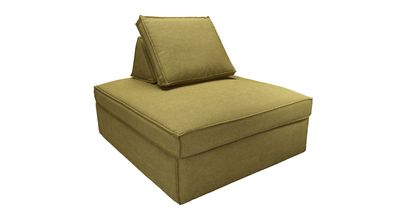 Harry Large Pouffe with bolster cushion in Mossymere Norfolk Cotton - sofa.com