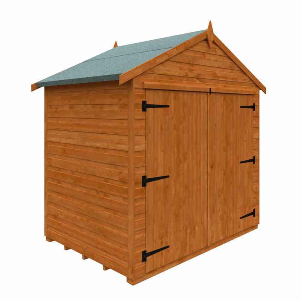 Buttercup Farm 4x6 Flex Apex Bike Shed 12mm Flex - L123.8 x W175 x H195.3 cm in Burnt Orange