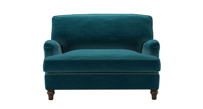 Bluebell Loveseat Sofabed in Deep Turquoise Cotton Matt Velvet - sofa.com
