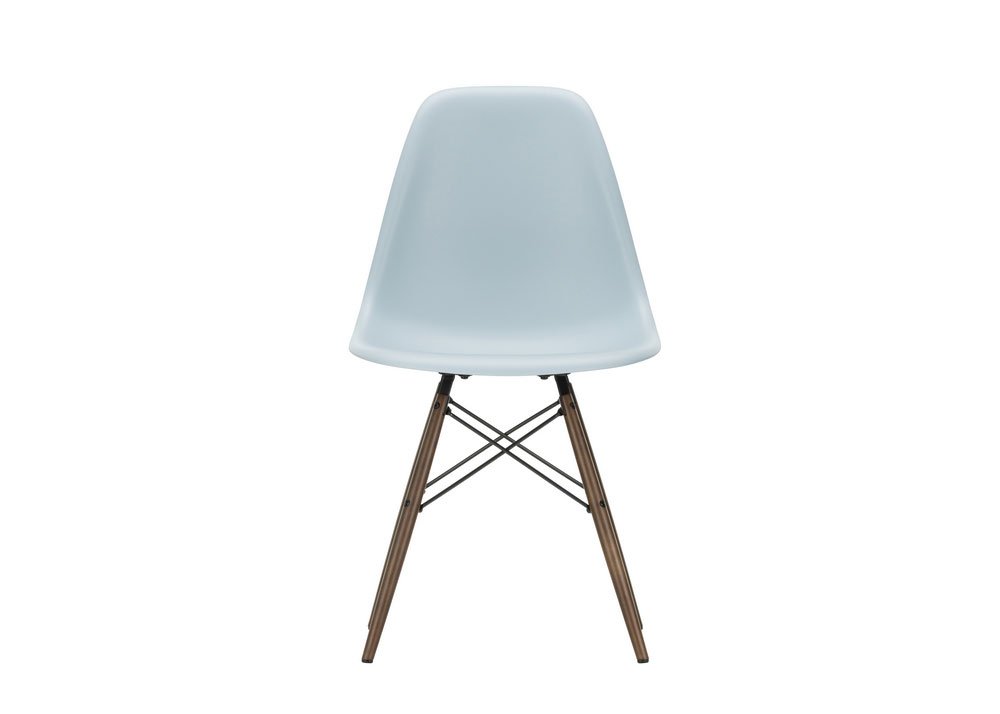 Vitra Eames DSW Side Chair New Height Ice Grey Dark Maple Base