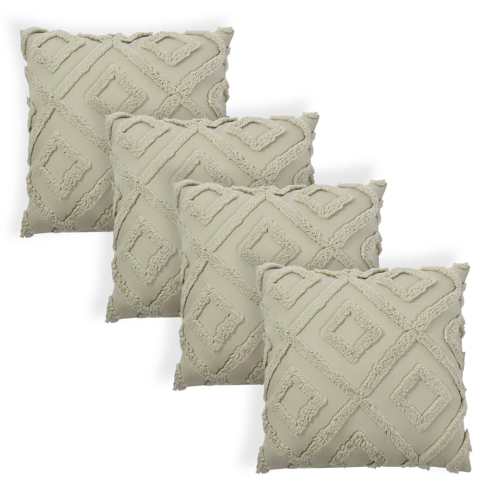 OHS 4 Pack Tufted Arch Cushion Cover in Green