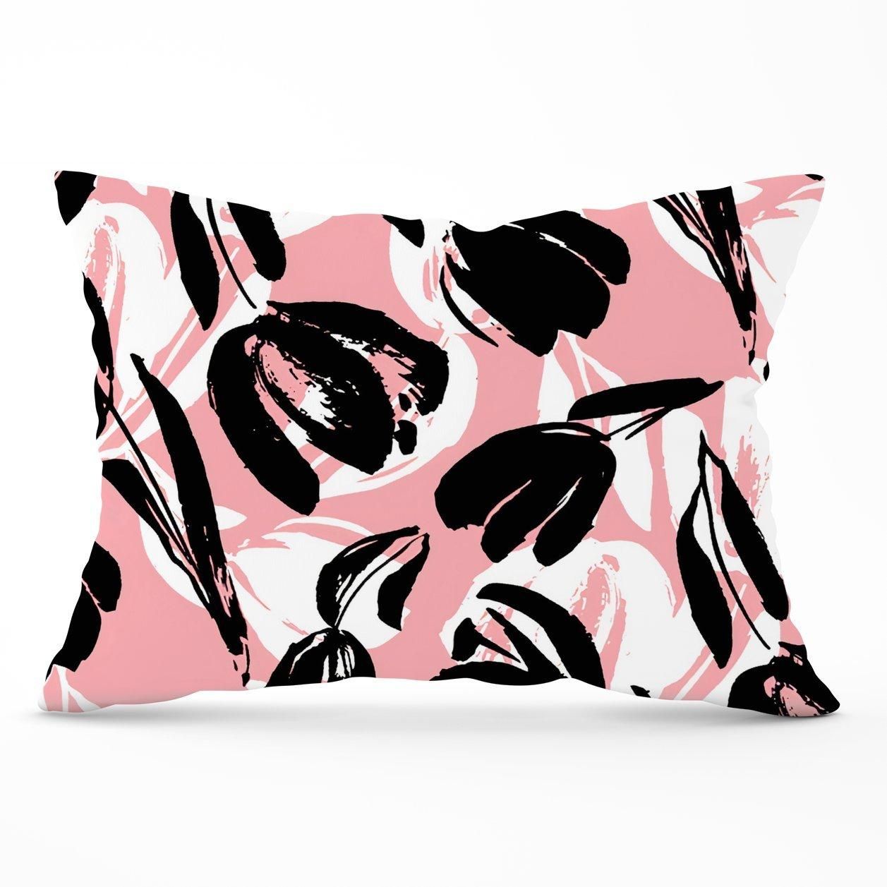 Warren Reed - Designer Nature Flat Spring Flowerk Color Cushions in Pink