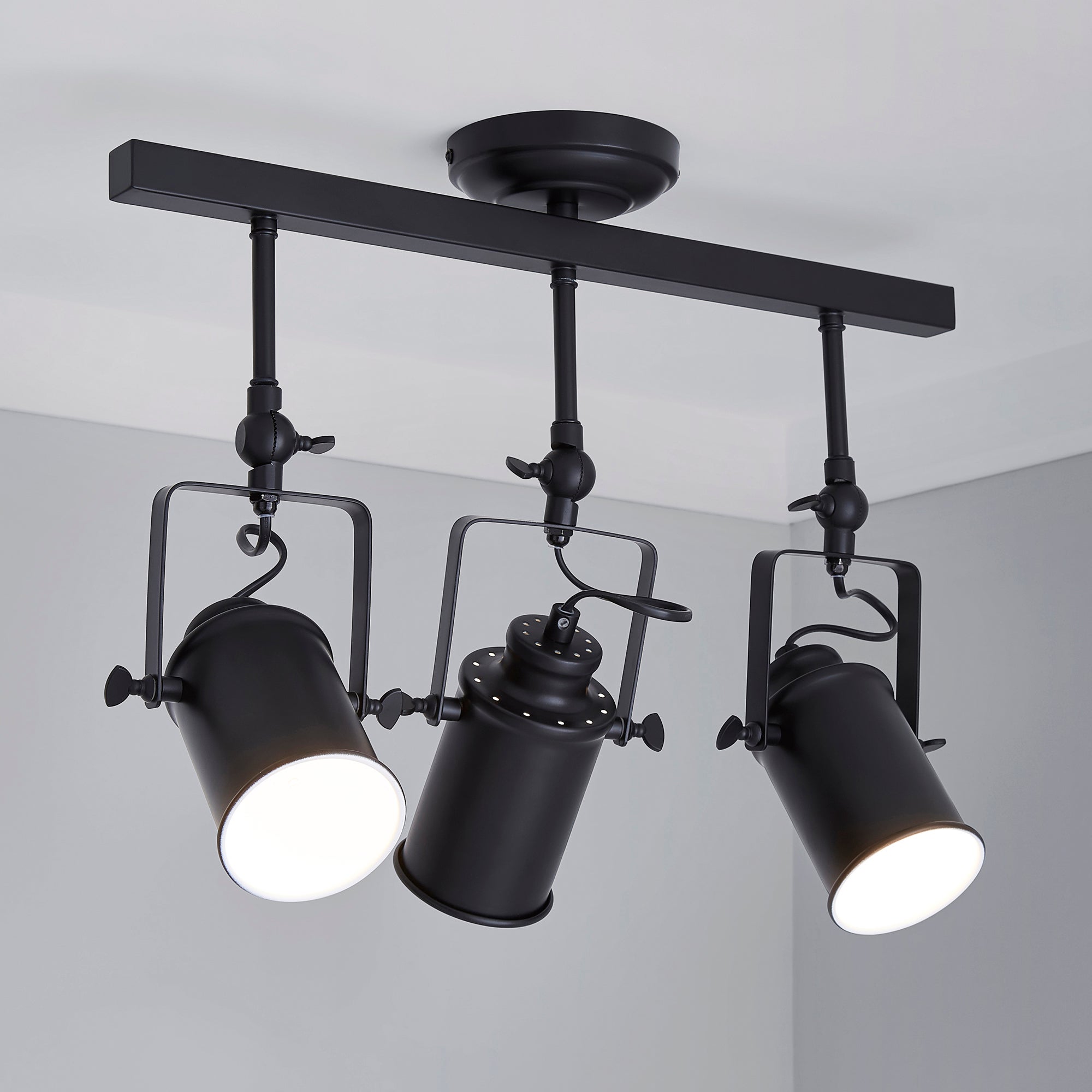 Healy 3 Light Black Spotlight Bar Black