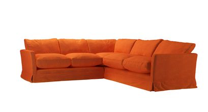 Otto Asym. Crn: LHF 2 Seat w RHF 2.5 Seat in Paprika Smart Velvet - sofa.com