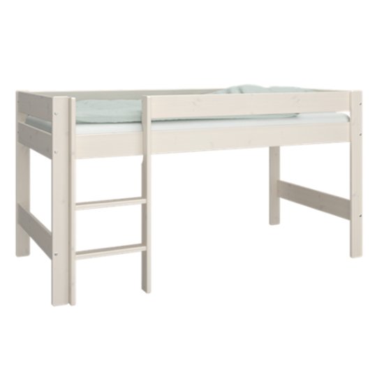 Nice Wooden Mid Sleeper Bunk Bed In Whitewash