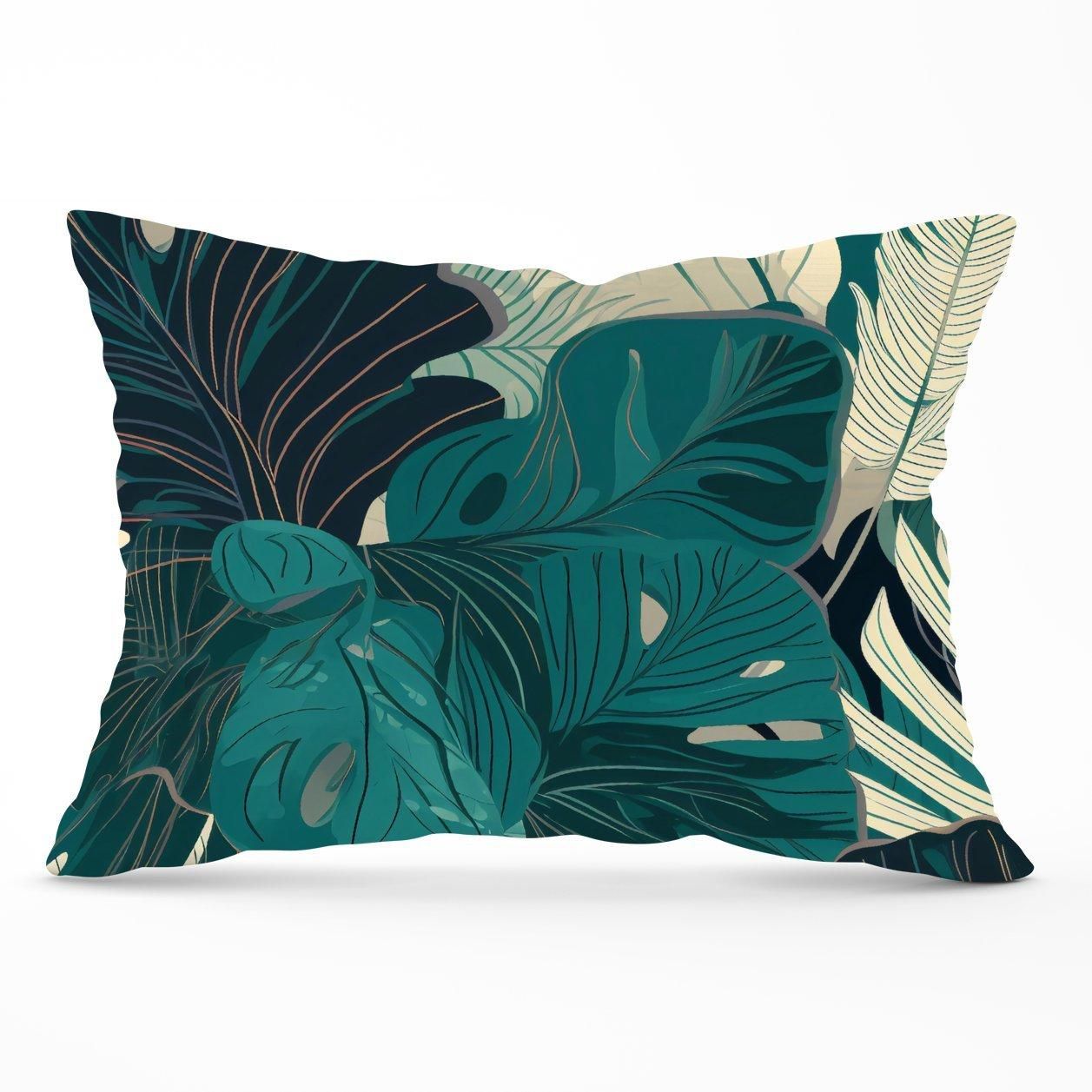 Warren Reed - Designer Tropical Green Leaves Cushions