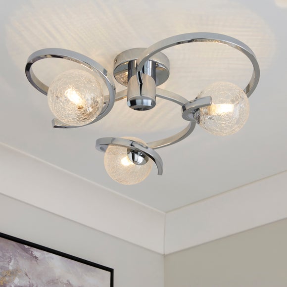 Penny 3 Light Semi Flush Ceiling Light