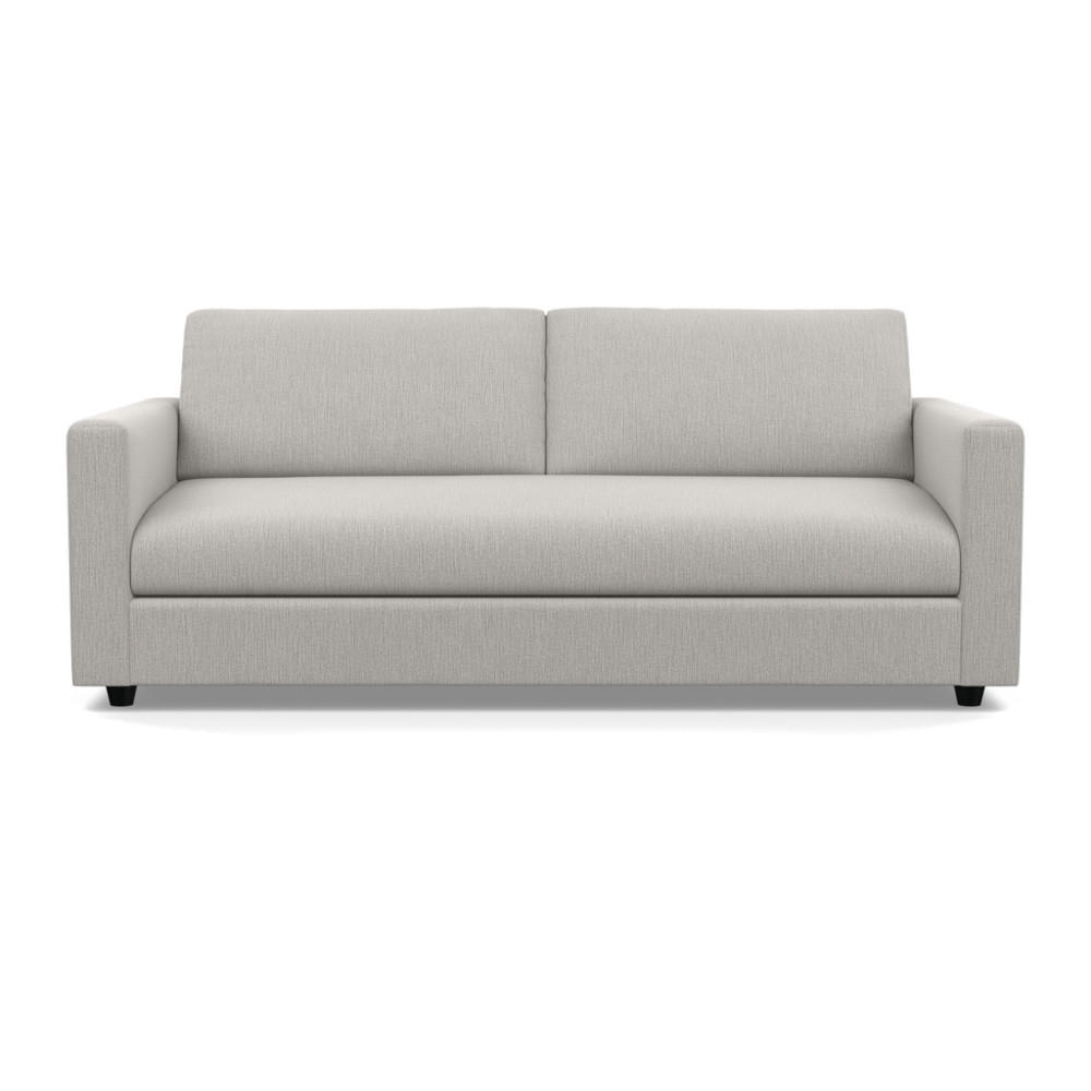 Heal's Nimbus II 4 Seater Sofa Smart Linen Mix Silver Black Feet