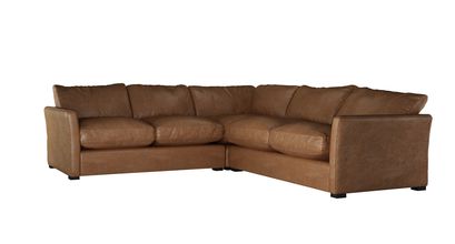 Otto Asym. Crn: LHF 2 Seat w RHF 2.5 Seat in Tan Vintage Leather - sofa.com