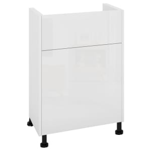 Wickes Broxwood Soft White Slimline Depth Toilet Unit - 600mm