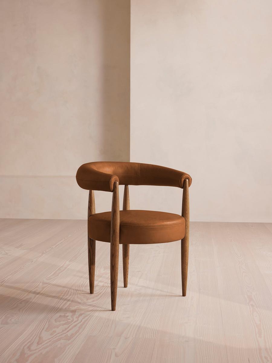 Fergus Dining Chair, Sycamore Leather
