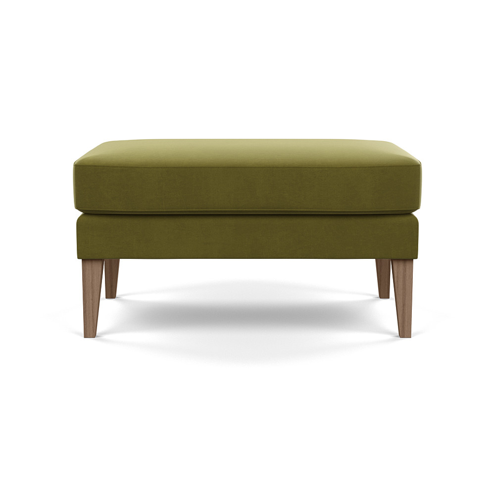 Heal's Richmond Ottoman Smart Velvet Artichoke Tinted Ash