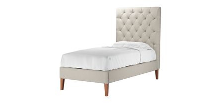 Rosalie 150cm Single Bed in Canvas Pure Belgian Linen - sofa.com