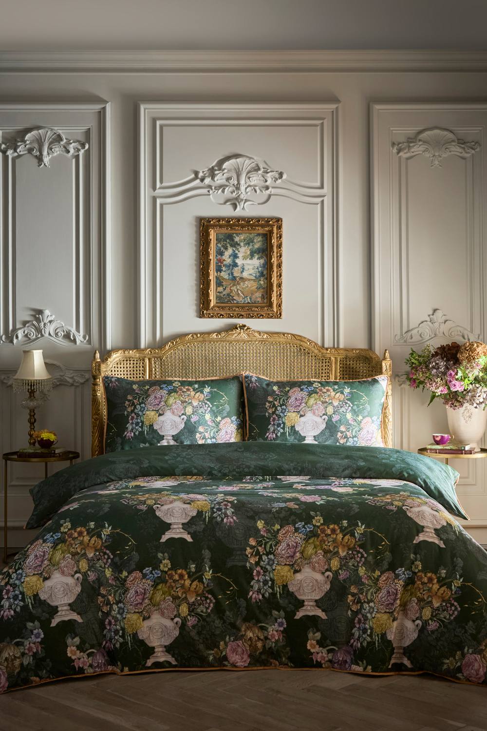 Laurence Llewelyn-Bowen 'Tuscan Holiday' 100% Cotton Duvet Cover Set in Green