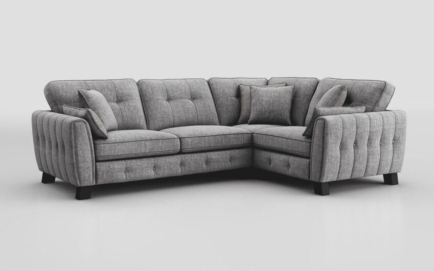 Grey Fabric Bondeno 2 Corner 1 Standard Back