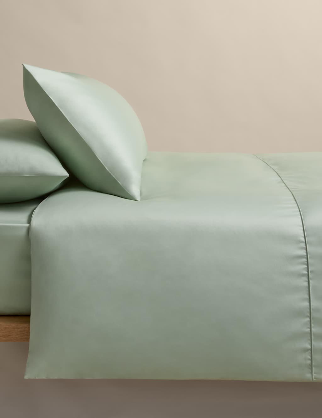 M&S Egyptian Cotton Sateen Bedding Set Sage