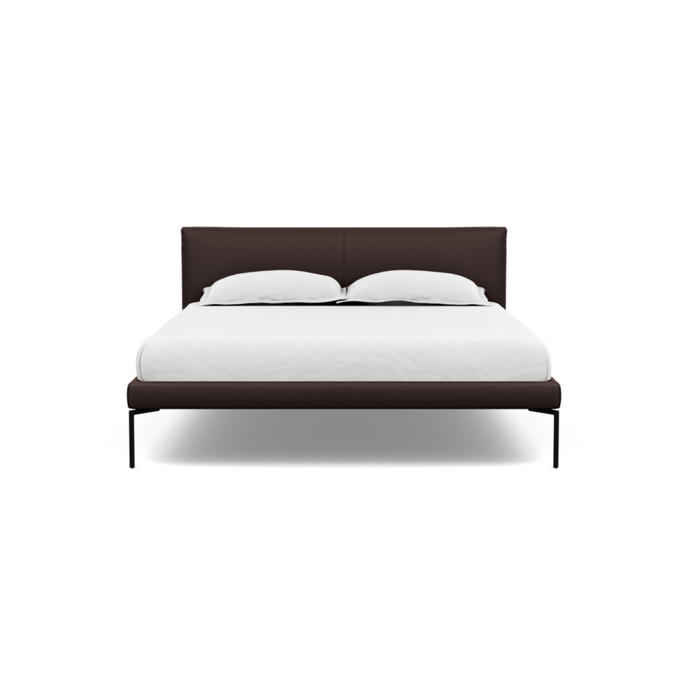 Heal's Matera Bedstead King Leather Grain Chocolate 066