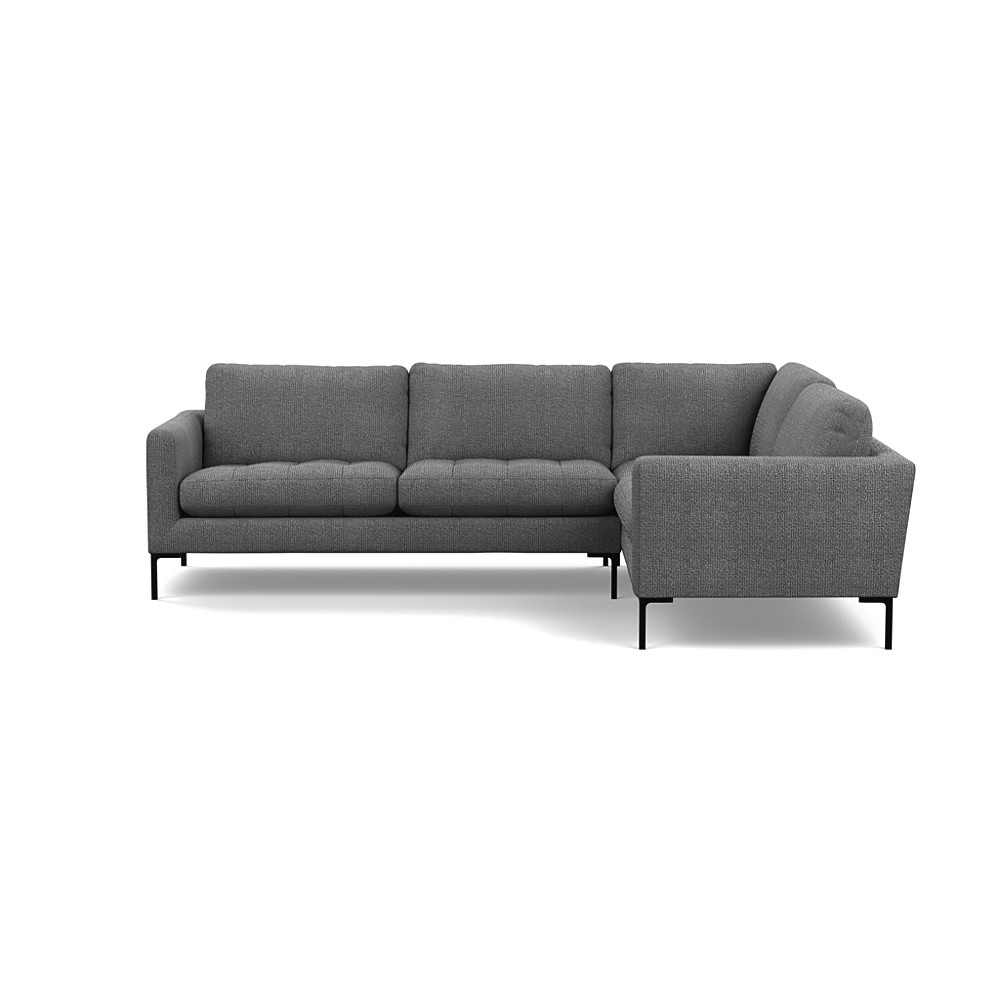 Heal's Eton Right Hand Facing Corner Sofa Tejo Recycled Noir Black Feet