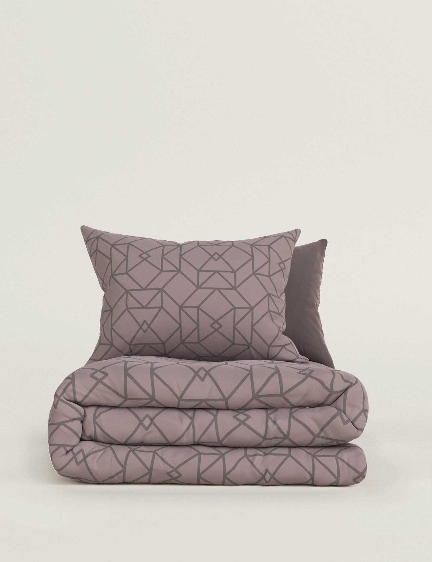 M&S Pure Cotton Geometric Jacquard Bedding Set