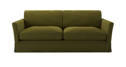 Otto 3 Seat Sofabed in Royal Fern Brushed Linen Cotton - sofa.com