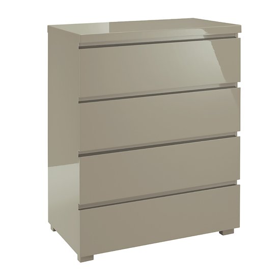 Curio Stone High Gloss Finish 4 Drawer Chest