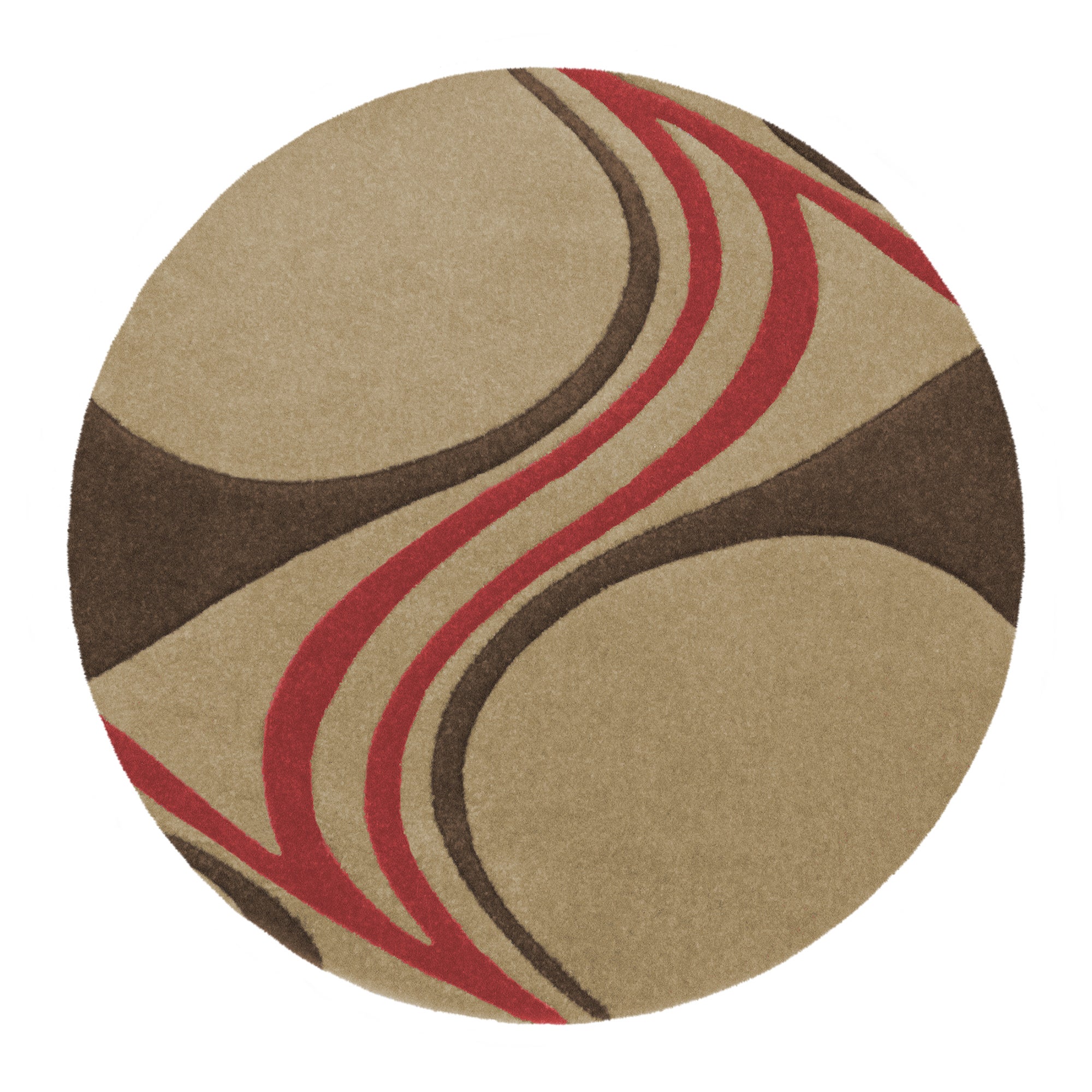 Mirage Circle Rug Red