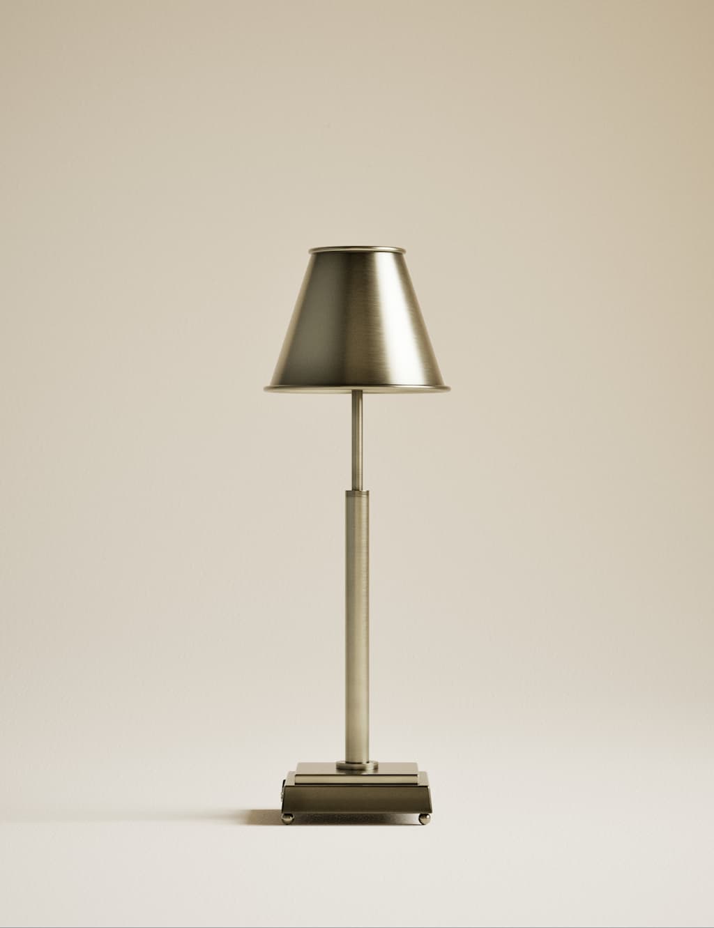 M&S Rechargeable Metal Table Lamp Antique Brass