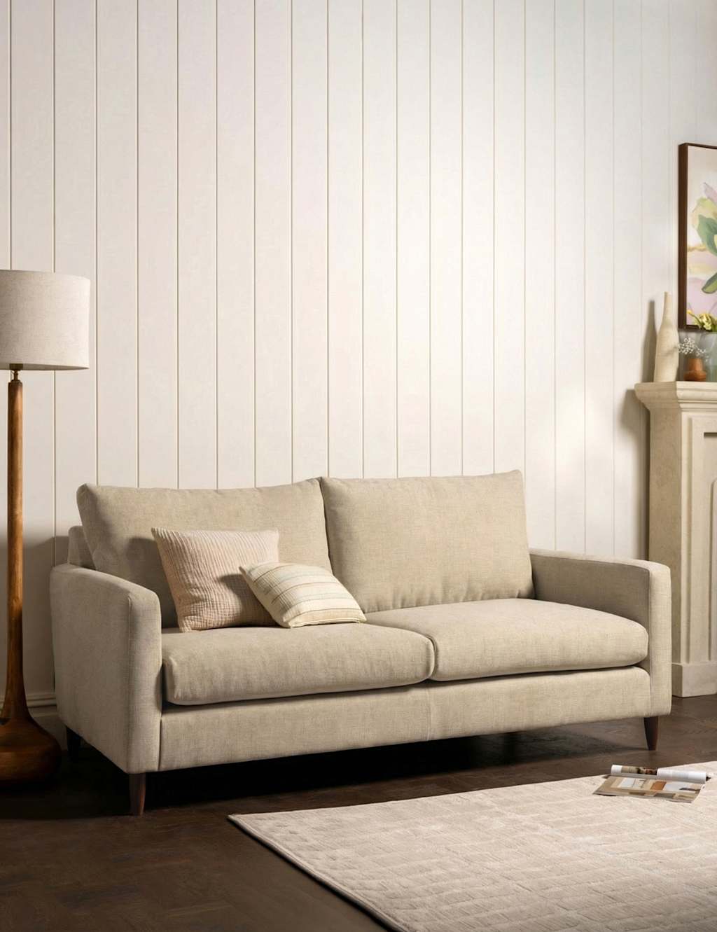 BARKER AND STONEHOUSE Todd Chenille 2 Seater Sofa Beige