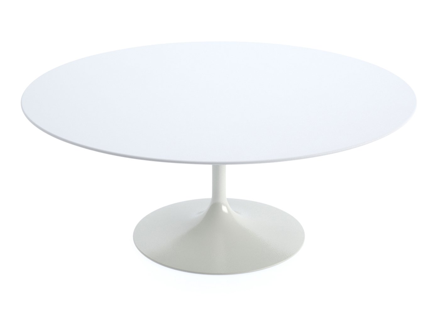 Knoll Saarinen Round Coffee Table White Laminate Top