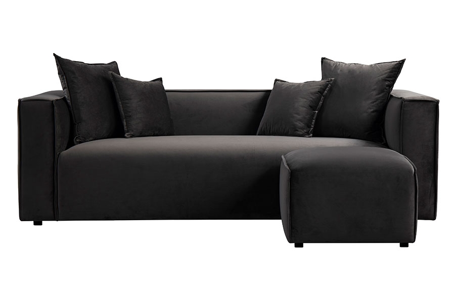 Max Three Seat Corner Sofa - Carbon