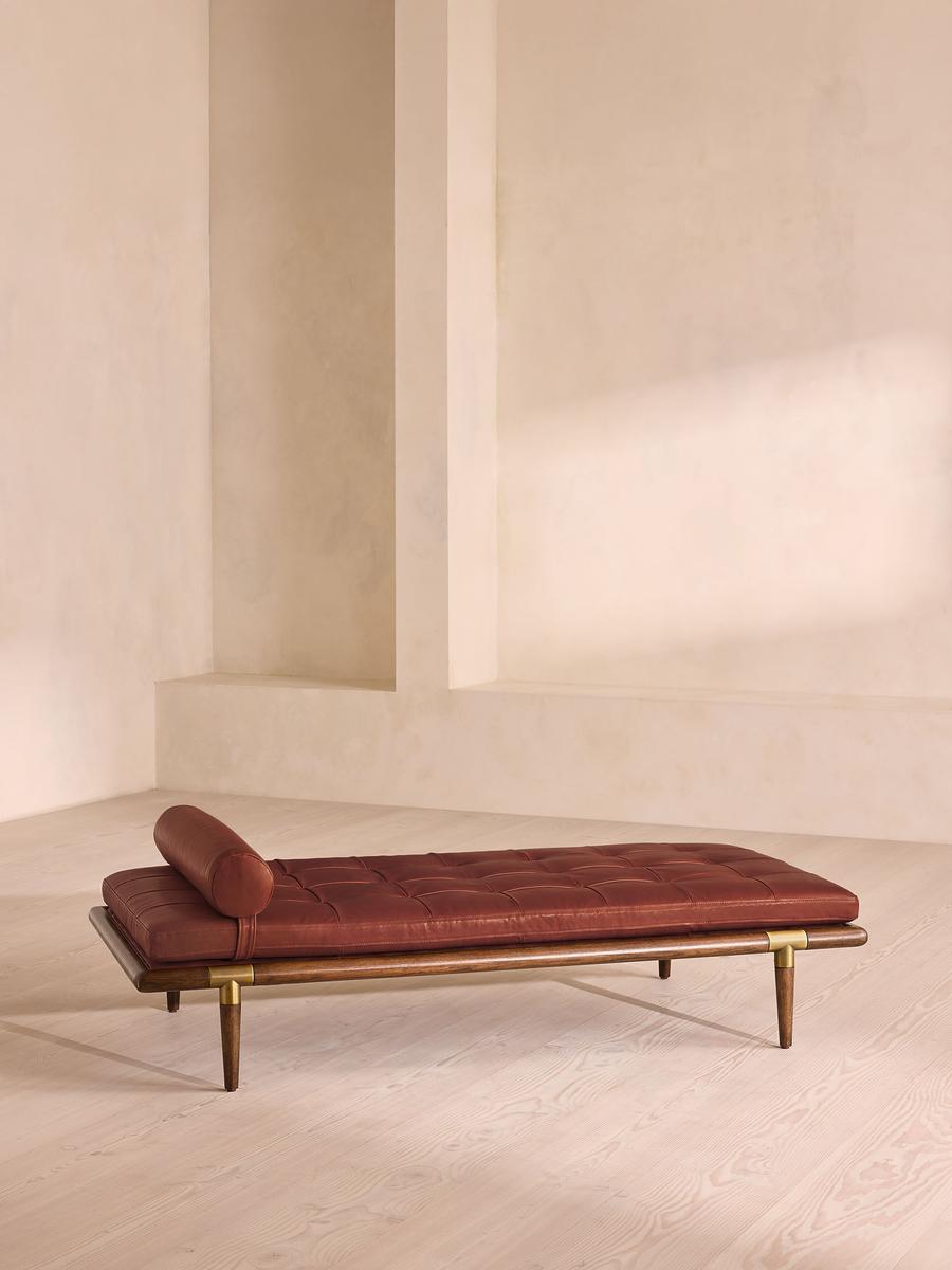 Theodore Daybed, Leather, Sangria