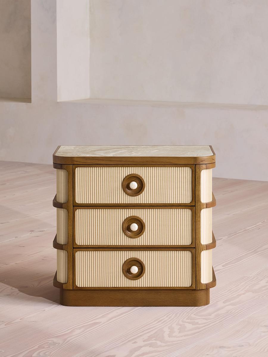Leo Bedside Table, Royal Diana Marble