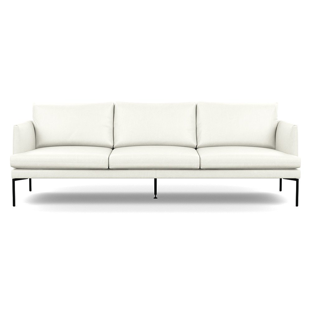 Heal's Matera 4 Seater Linea Leather 634 Black Feet