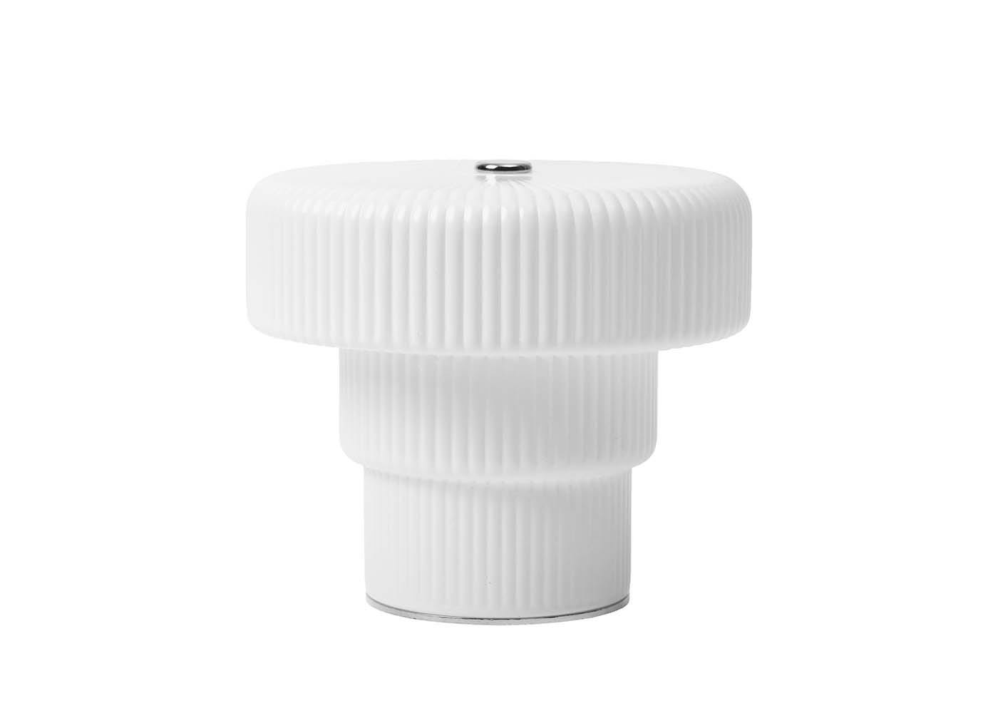 ferm LIVING Ripple LED Portable Table Lamp White