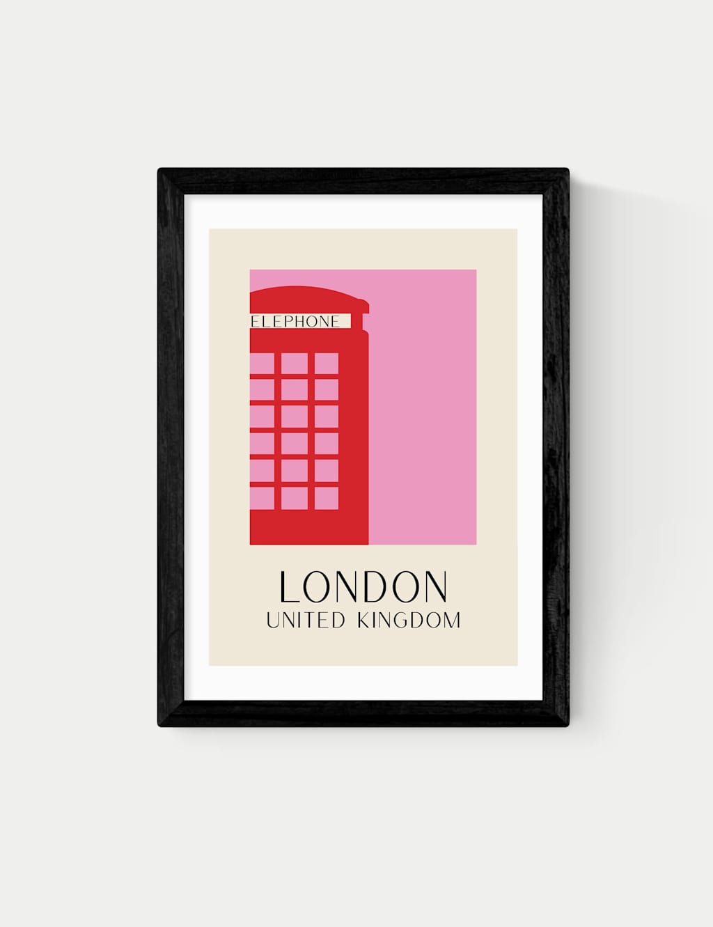East End Prints London Framed Art Black
