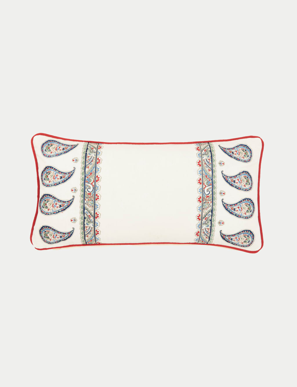 Joules Pure Cotton Tapestry Paisley Cushion Multi