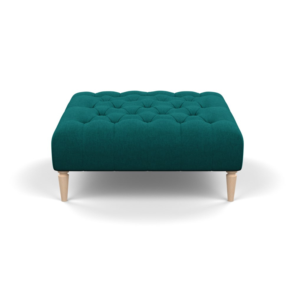 Heal's Balmoral Ottoman Brushed Cotton Pine Natural Feet