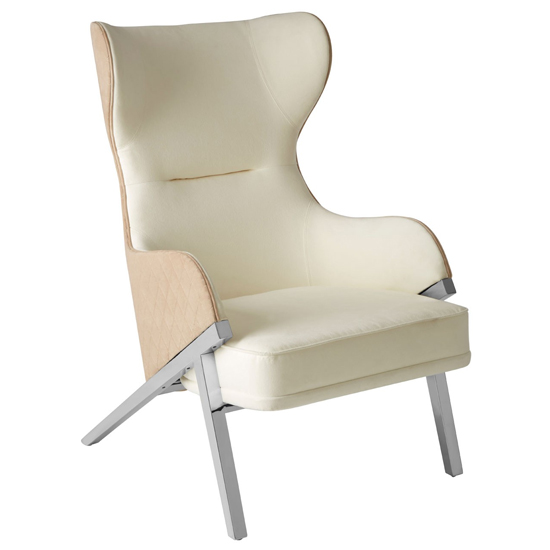 Markeb Fabric Upholstered Bedroom Chair In White