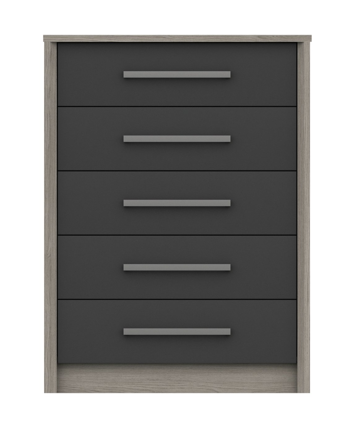 Grasmere 5 Drawer Chest - Dark Grey