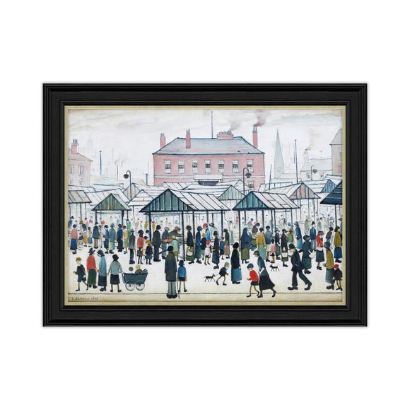 Artko Market Scene Northern Town by L.S Lowry Framed Print 3